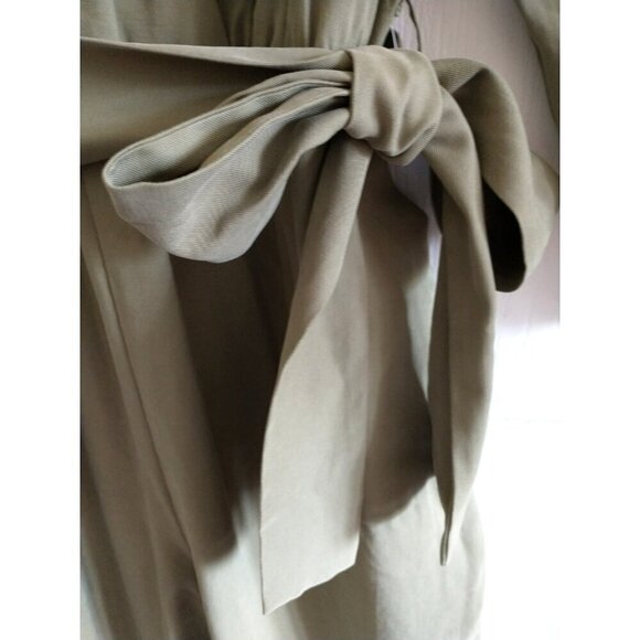 Elizabeth And James Olive Green Jumpsuit Drop Shoulder Pockets Belt - Large NWT - Picture 6 of 11